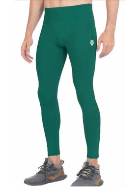 NEW Men Workout Leggings Yoga Pants Pockets Athletic Compression Tights M